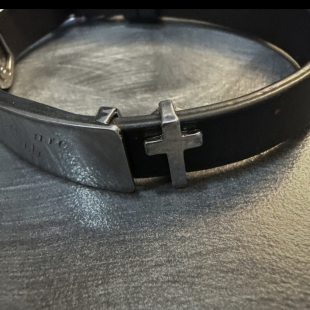 Black and Silver Inspirational Bracelet